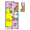 ラフィネ 2LDKの間取り