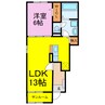 シャイン　フィフティーン 1LDKの間取り