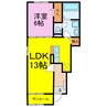 リードアンジュⅠ 1LDKの間取り