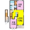 リードアンジュⅠ 2LDKの間取り