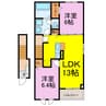 リードアンジュⅠ 2LDKの間取り