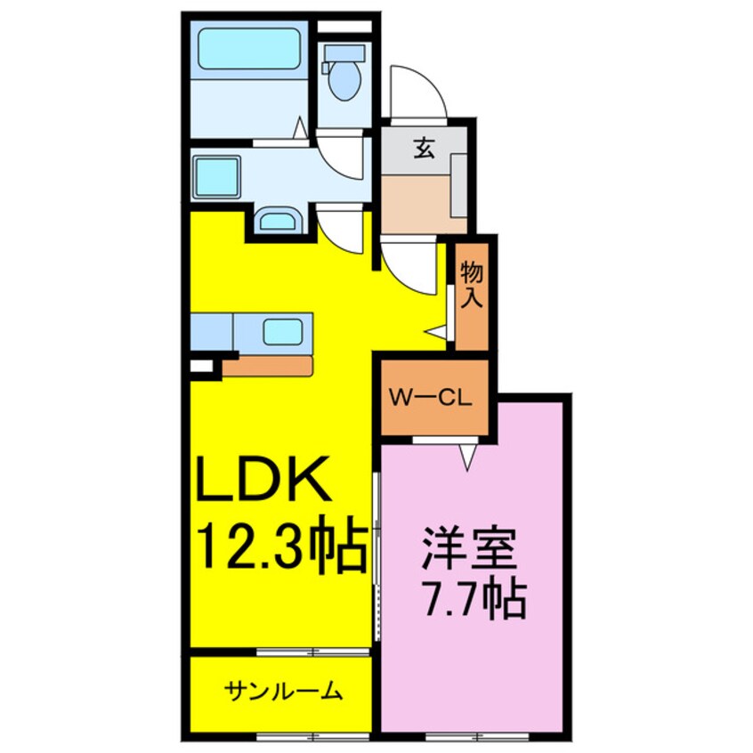 間取図 ドマーニ　大利根