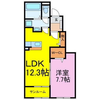 間取図 ドマーニ　大利根