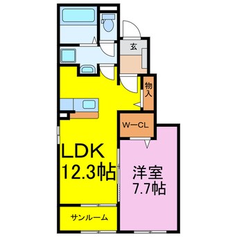 間取図 ドマーニ　大利根