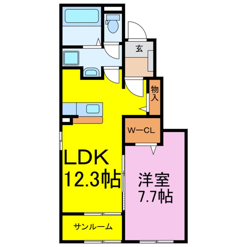 間取図 ドマーニ　大利根