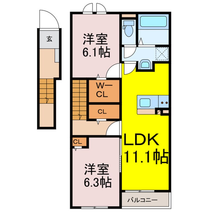 間取図 ドマーニ　大利根