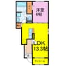 K&K 1LDKの間取り