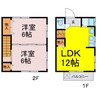 東メゾネット 2LDKの間取り