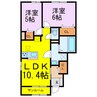 グレイス　Ⅲ 2LDKの間取り