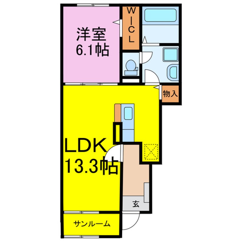 間取図 シャトー・デフォンシフ