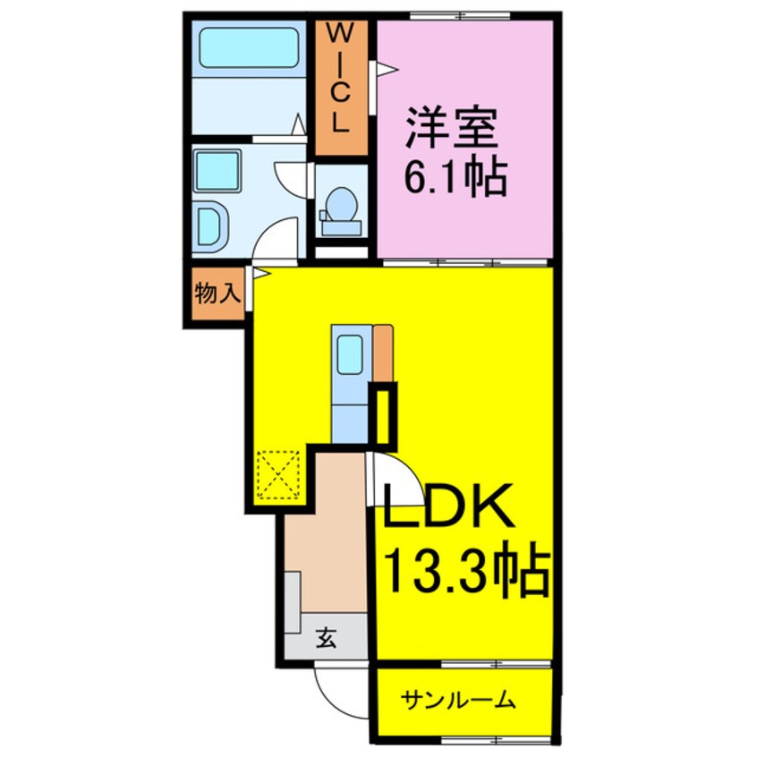 間取図 シャトー・デフォンシフ