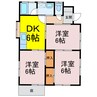 南町７－４7貸家　F号棟 3DKの間取り