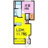 ボナール花崎A 1LDKの間取り