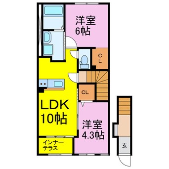 間取図 ボナール花崎A