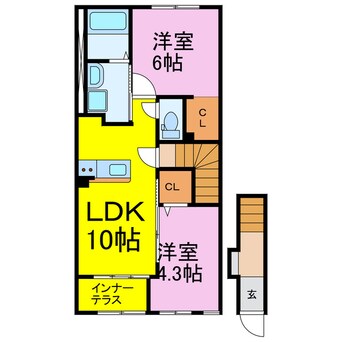 間取図 ボナール花崎B