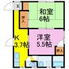 スワハイツ 2Kの間取り