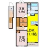 レオノーレ 2LDKの間取り