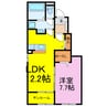 フィデリオ 1LDKの間取り