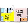 ベルピア 1DKの間取り