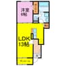デ　アナーバー 1LDKの間取り