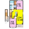 セレノ 2LDKの間取り