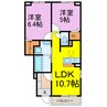ブリランテ　Ⅲ 2LDKの間取り