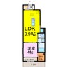 リューベⅡ 1LDKの間取り
