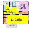 ブルーベイYagyu８ 1LDKの間取り