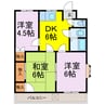 グランビア南 3DKの間取り