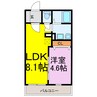MELDIA花崎 1LDKの間取り