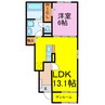 ヒカルサ加須ウエストⅠ 1LDKの間取り