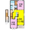 ヒカルサ加須ウエストⅠ 2LDKの間取り
