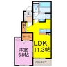 ヒカルサ加須 1LDKの間取り