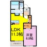 ヒカルサ加須 1LDKの間取り