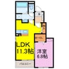 ヒカルサ加須 1LDKの間取り