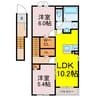 ヒカルサ加須 2LDKの間取り