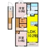 ヒカルサ加須 2LDKの間取り