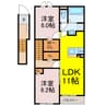 グラン　ソレイユ　K　Ⅱ 2LDKの間取り