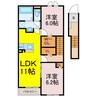 グラン　ソレイユ　K　Ⅱ 2LDKの間取り