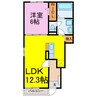 ヒカルサ加須ウエストⅡ 1LDKの間取り