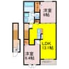ヒカルサ加須ウエストⅡ 2LDKの間取り
