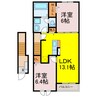 ヒカルサ加須ウエストⅡ 2LDKの間取り