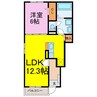 ヒカルサ加須イーストⅡ 1LDKの間取り