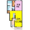 ヒカルサ加須イーストⅡ 1LDKの間取り