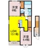 ヒカルサ加須イーストⅡ 2LDKの間取り