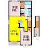 ヒカルサ加須イーストⅡ 2LDKの間取り