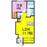 メゾン岩崎 1LDKの間取り