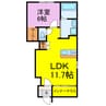 メゾン岩崎 1LDKの間取り