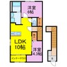 メゾン岩崎 1LDKの間取り