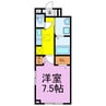 ヒカルサ久喜東 1Kの間取り